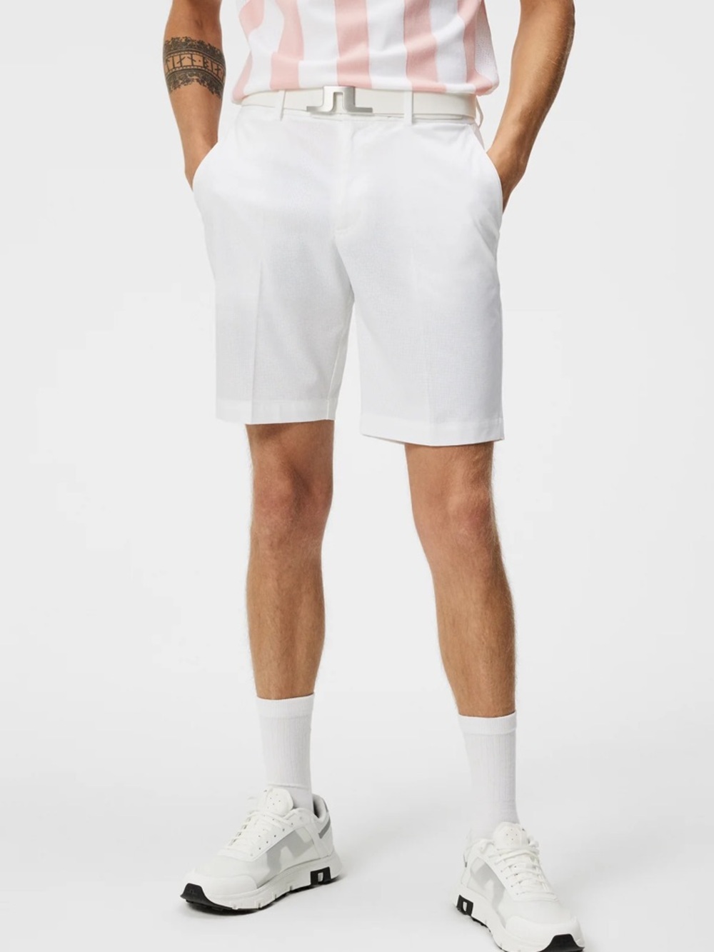 J. Lindberg Men’s Highvent White Performance Shorts